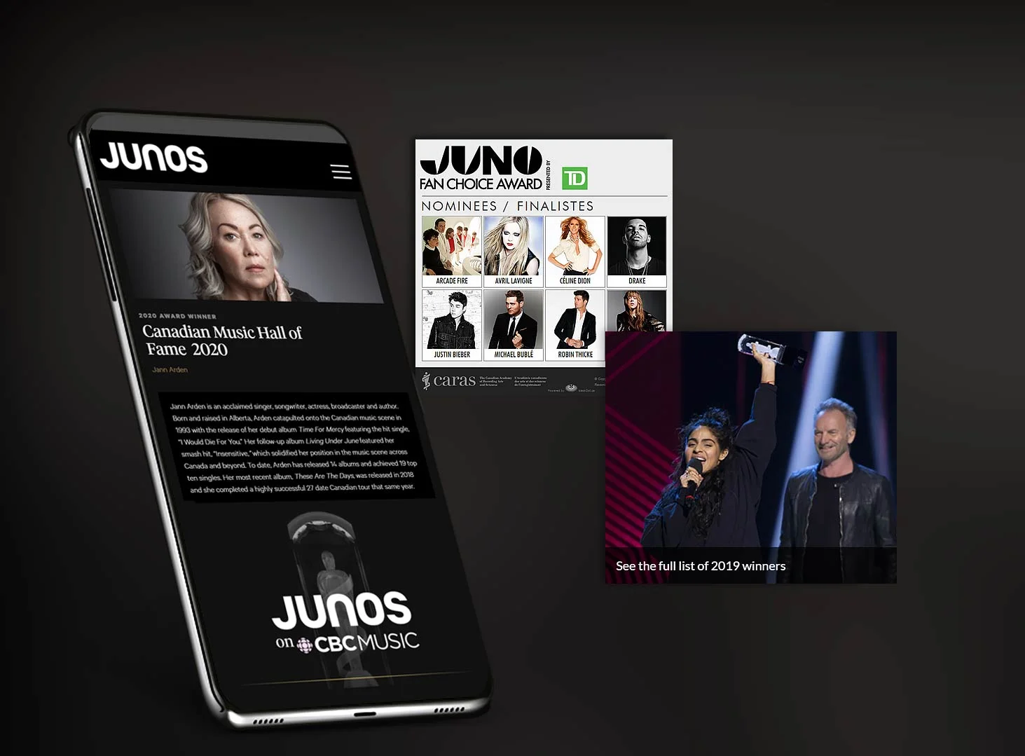 E-commerce Development for JUNO Awards